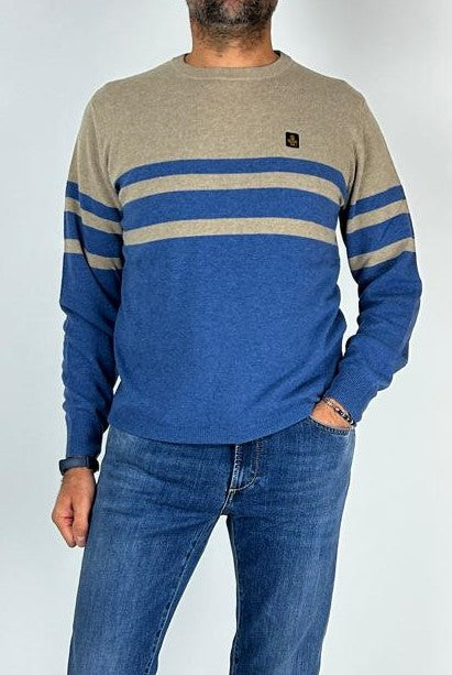 REFRIGIWEAR Maglia Uomo mod. COLIN STRIPE PULLOVER